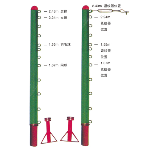 JZ-1429 地插式排羽网三用柱